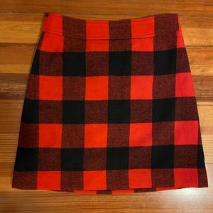 Buffalo Plaid J Crew Factory Skirt